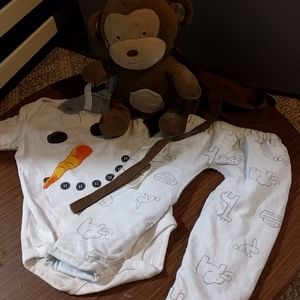 12M outfit + safe distance training Monkey backpack.